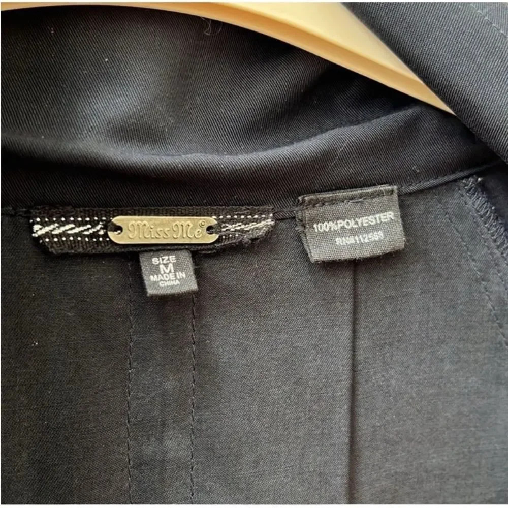EUC Miss Me Medium Dusty Black jacket RARE - Picture 9 of 10